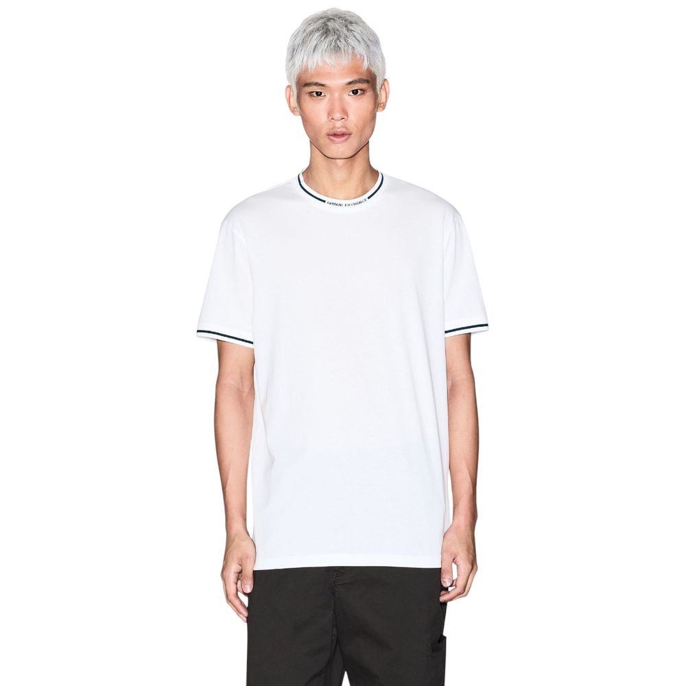 T-shirt blanc en coton Armani Exchange