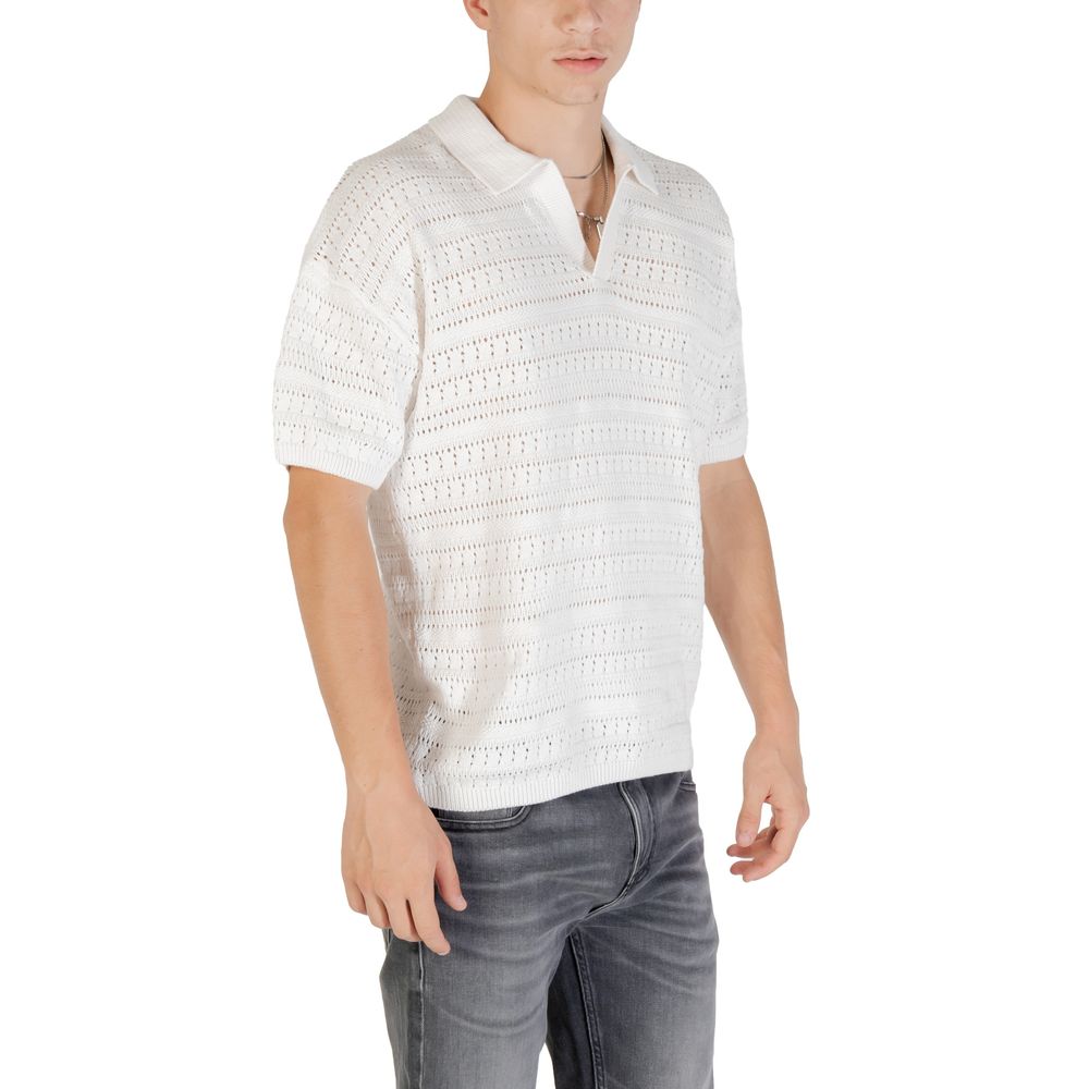 Only & Sons Chemise Blanche Coton Manches Courtes