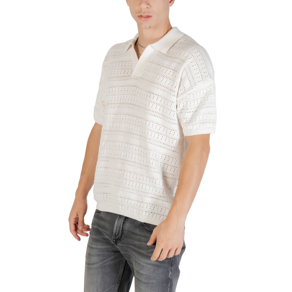 Only & Sons Chemise Blanche Coton Manches Courtes
