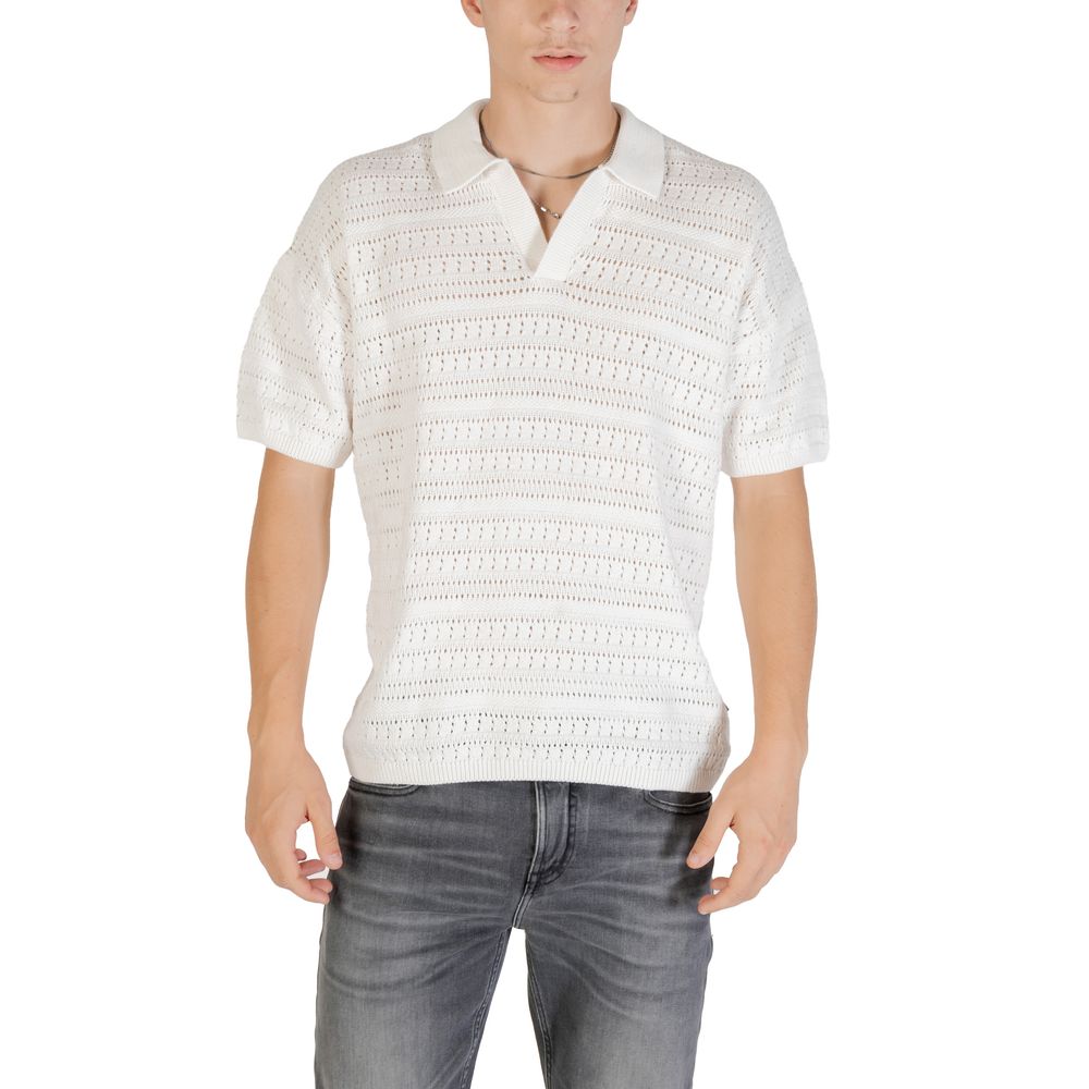 Only & Sons Chemise Blanche Coton Manches Courtes
