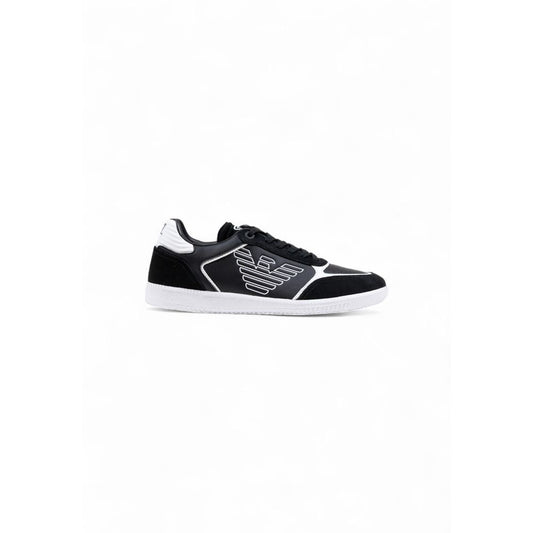 Sneakers sportive EA7 Emporio Armani in pelle bianca e nera