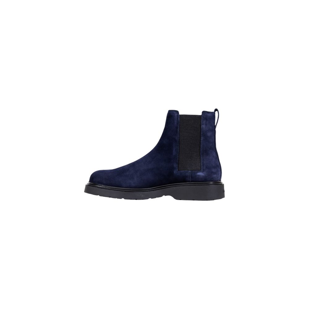 Bottes Chelsea en daim bleu Calvin Klein Jeans
