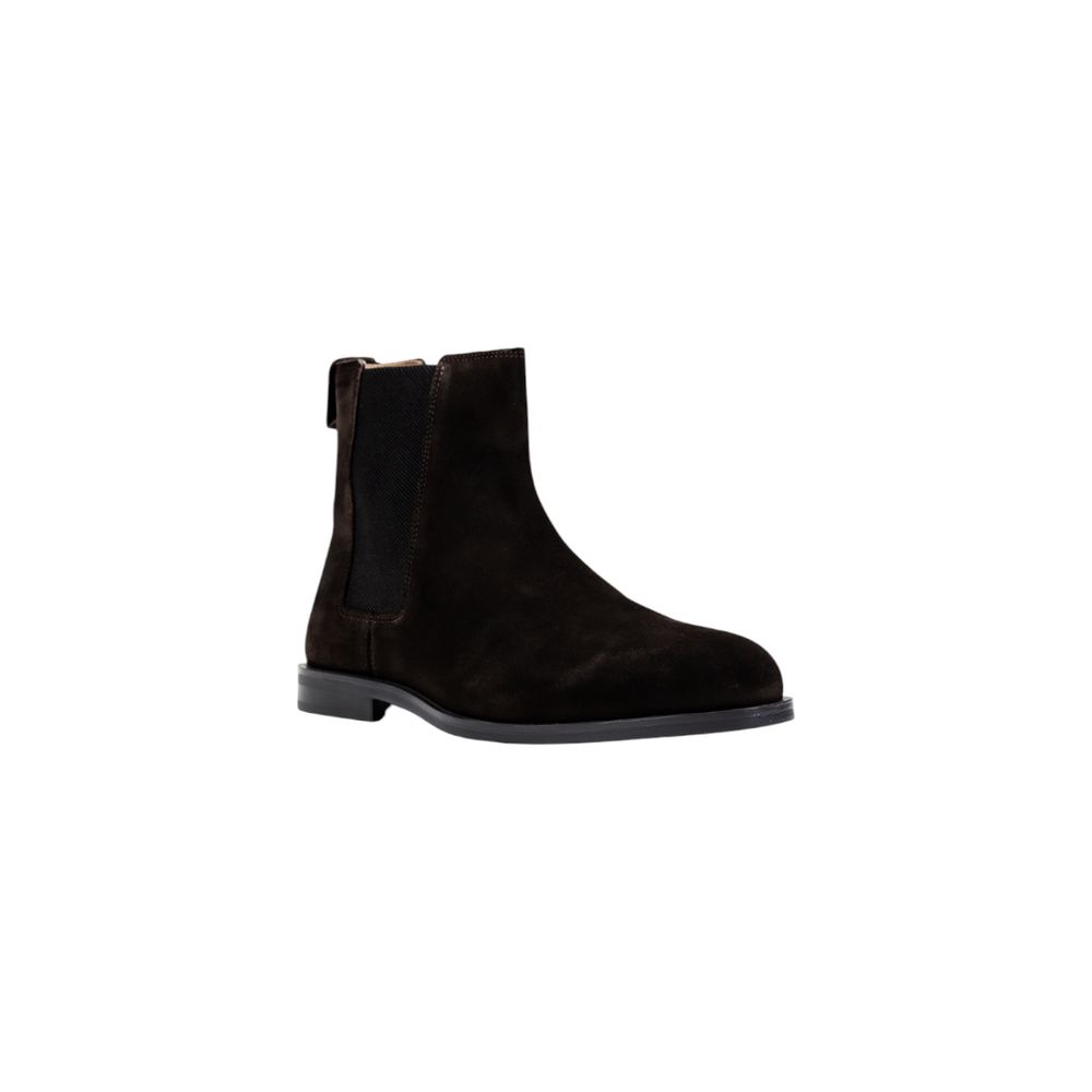 Bottes Chelsea Calvin Klein en cuir suédé marron