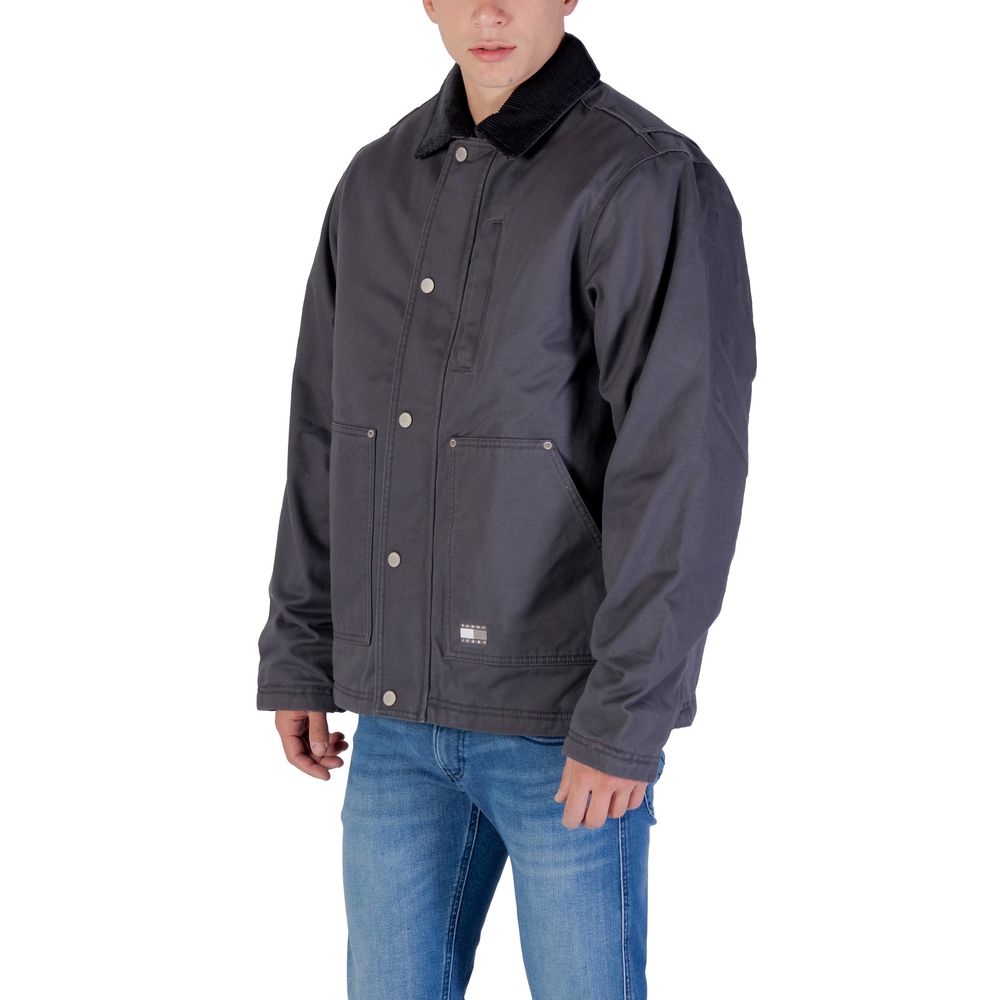 Tommy Hilfiger Jeans Gray Recycled Cotton Denim Jacket