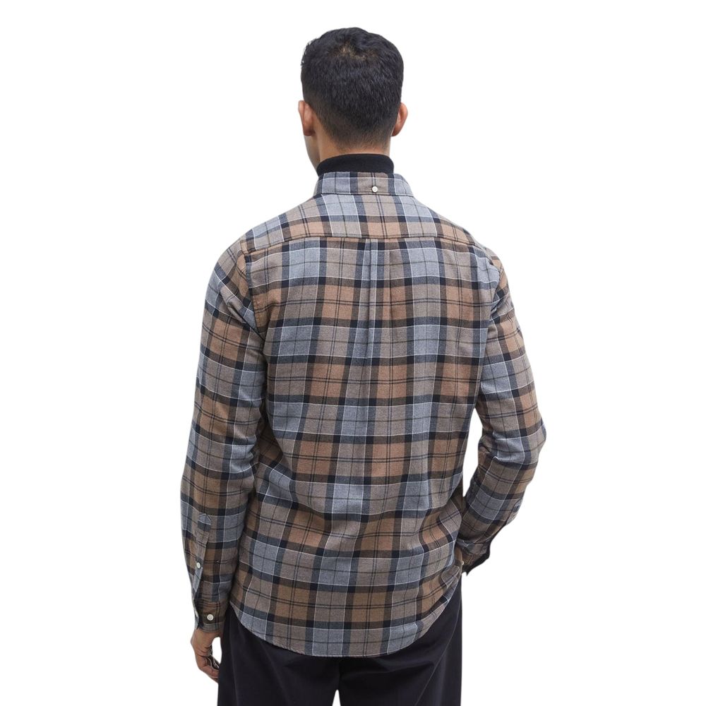 Chemise à motifs en coton beige Barbour