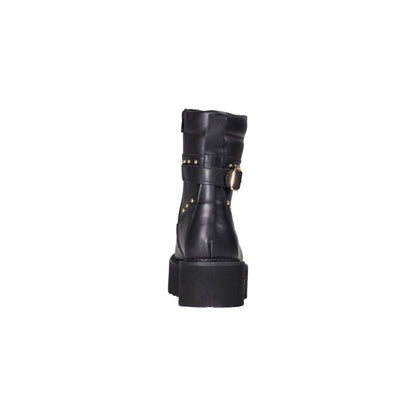 Cult Black Leather Lace-Up Boots