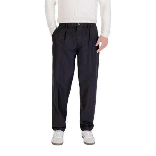 Gianni Lupo Pantaloni Casual Neri in Cotone
