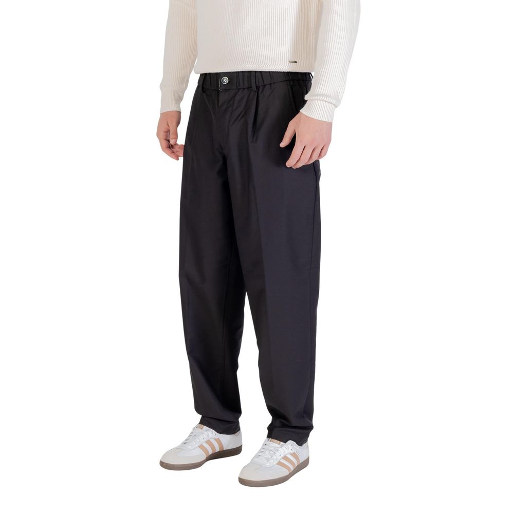 Pantalon décontracté Gianni Lupo en coton noir