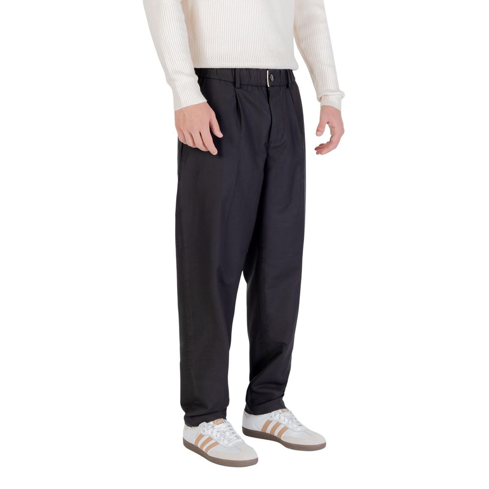 Pantalon décontracté Gianni Lupo en coton noir
