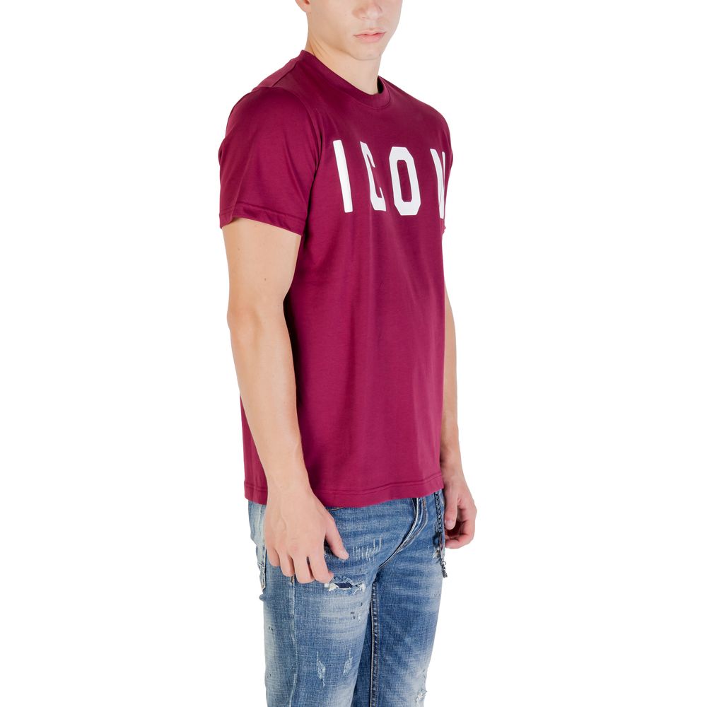 T-shirt in cotone Icon Bordeaux
