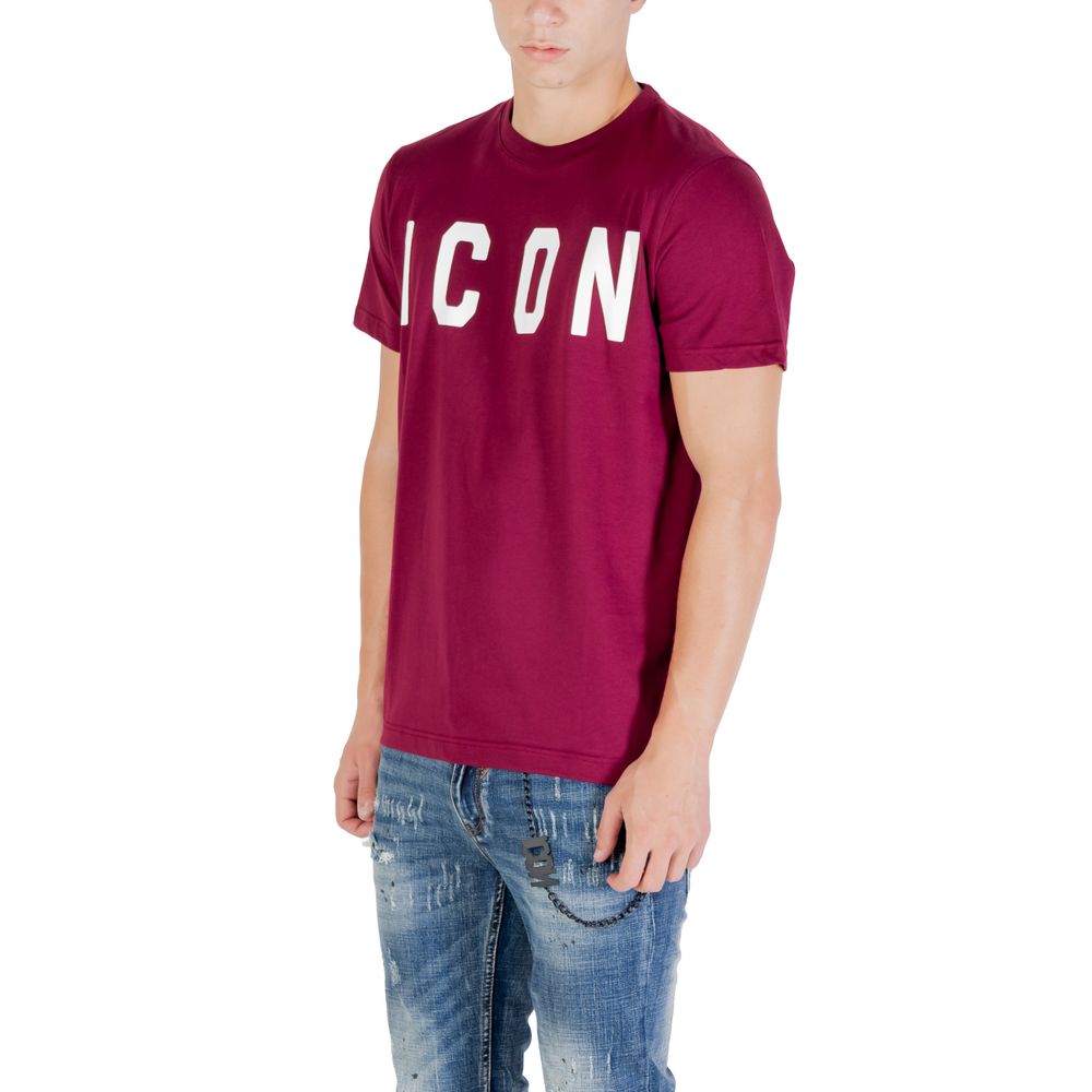T-shirt in cotone Icon Bordeaux