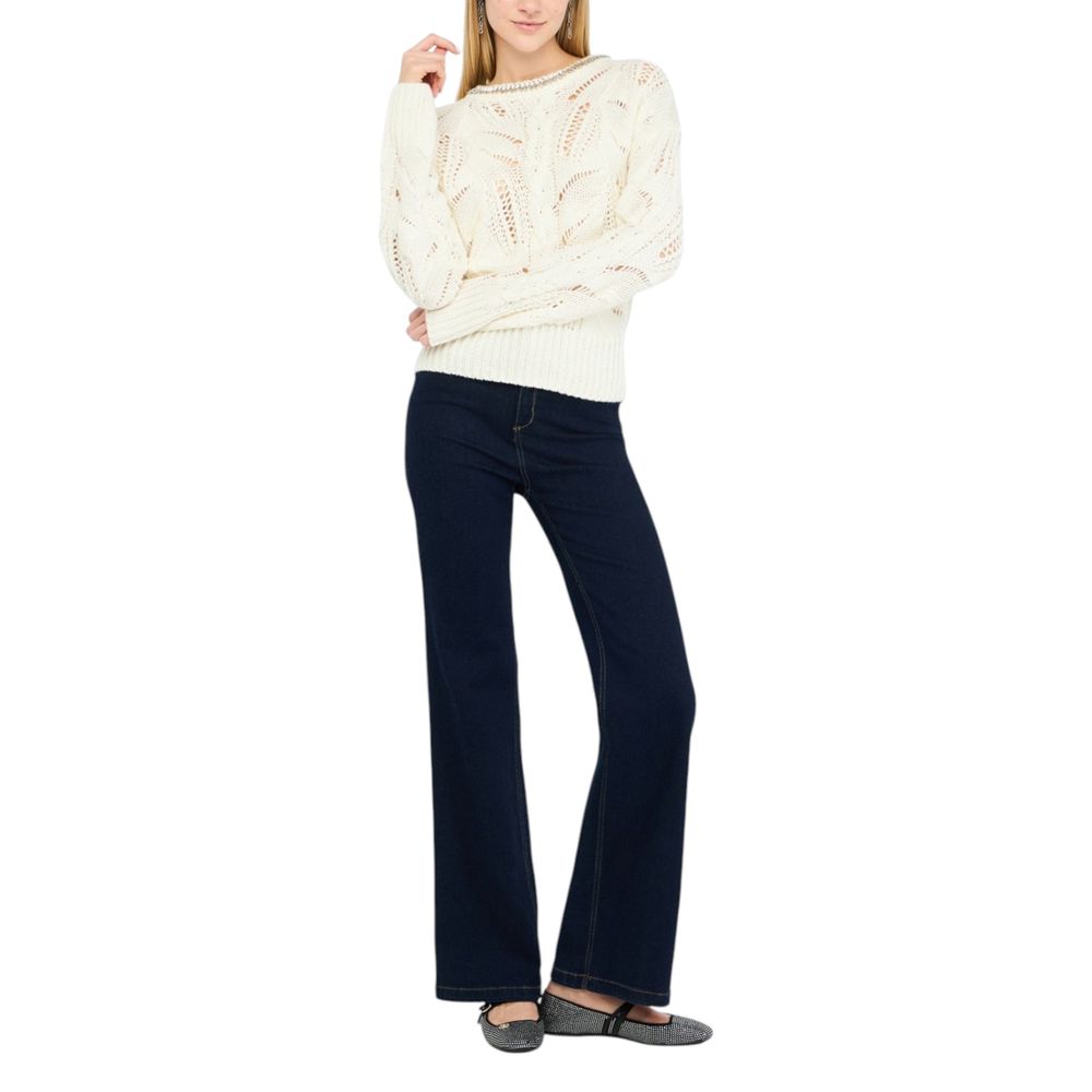 Sweat-shirt Liu Jo blanc en marabout