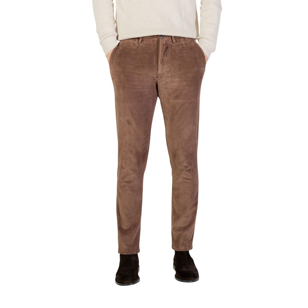 Pantalon décontracté en coton marron Borghese