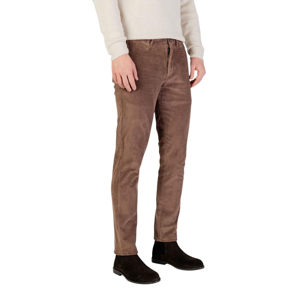 Pantalon décontracté en coton marron Borghese