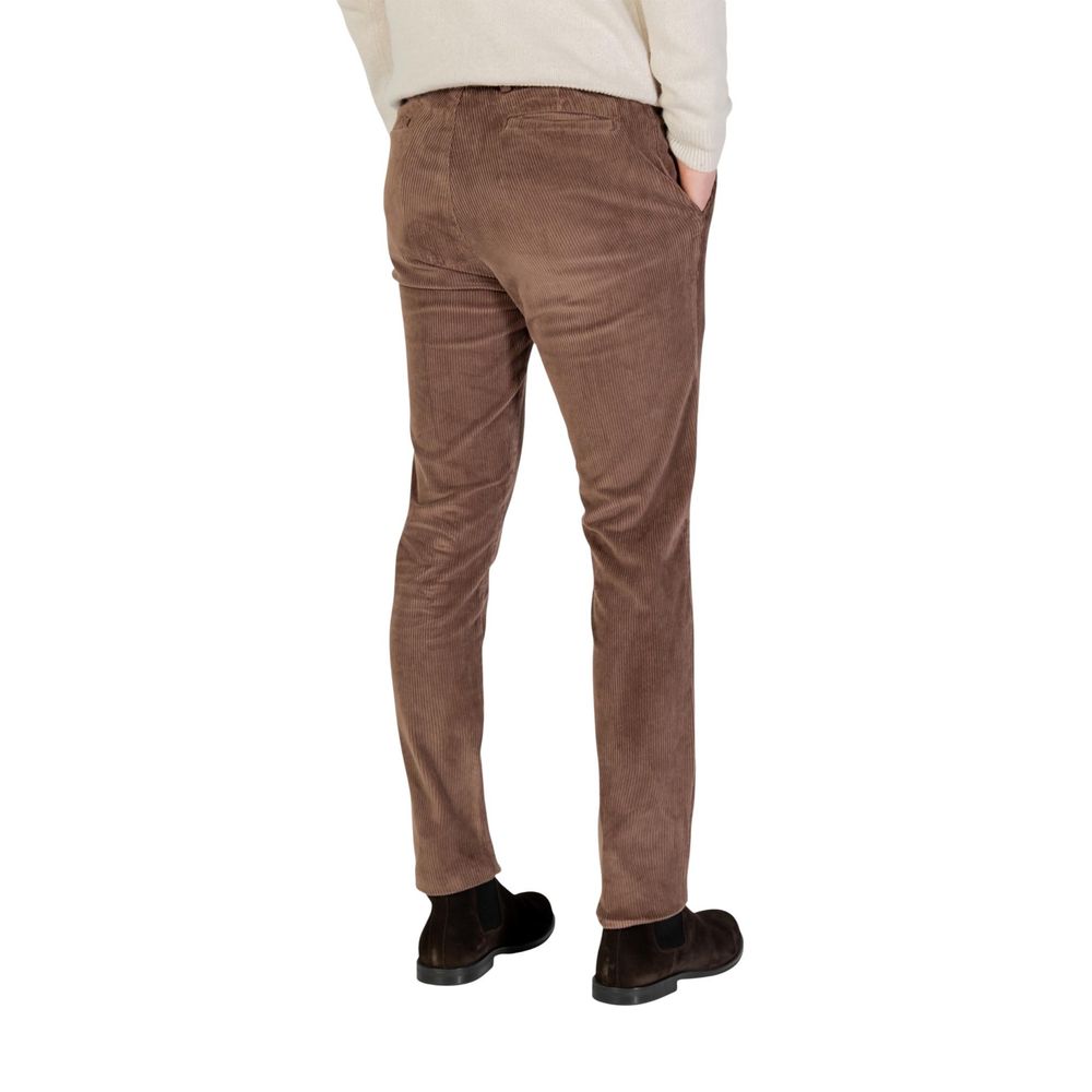 Pantalon décontracté en coton marron Borghese