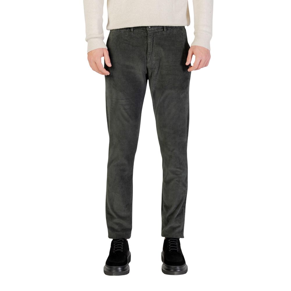 Pantalon décontracté en coton vert Borghese