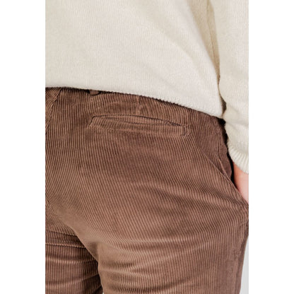 Pantaloni casual da uomo Borghese in cotone marrone