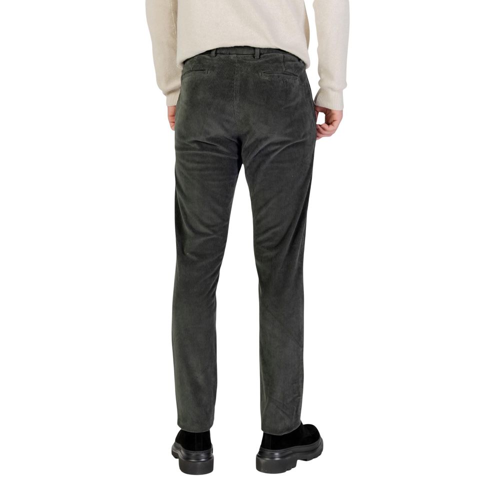 Pantalon décontracté en coton vert Borghese