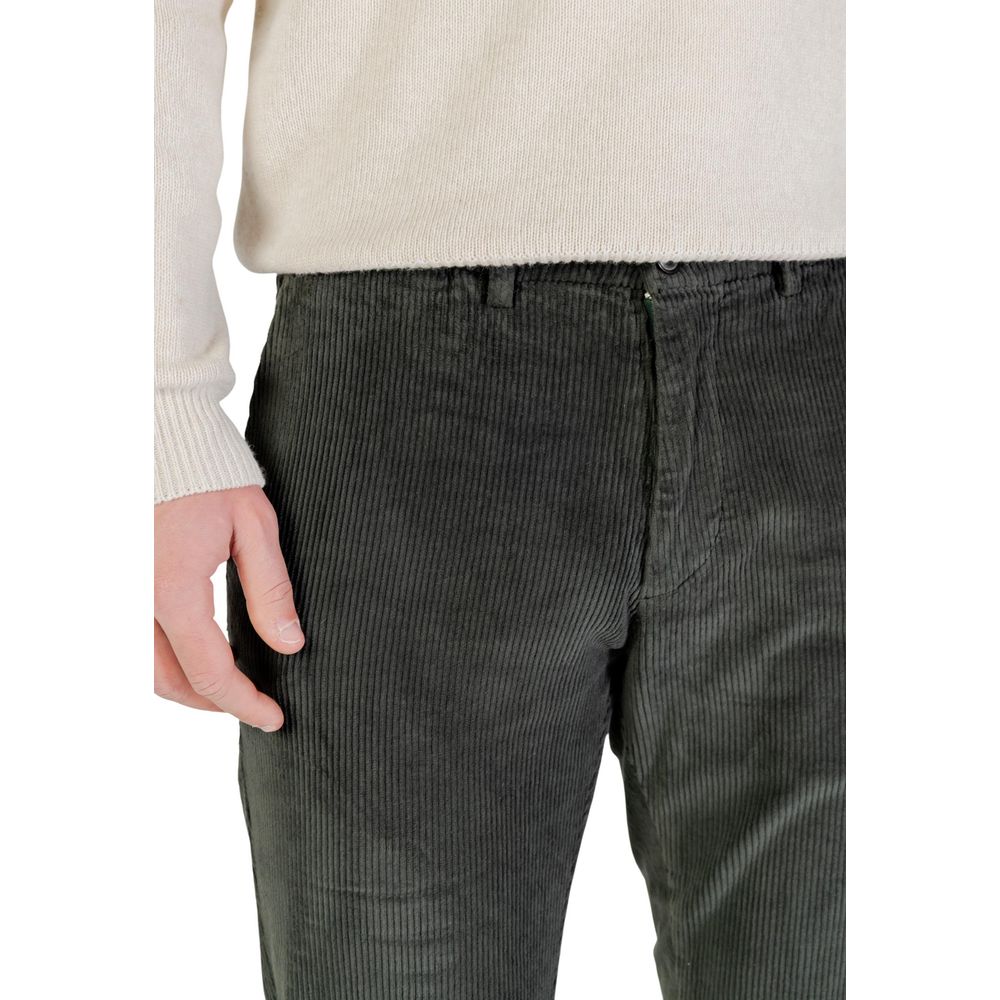 Pantalon décontracté en coton vert Borghese