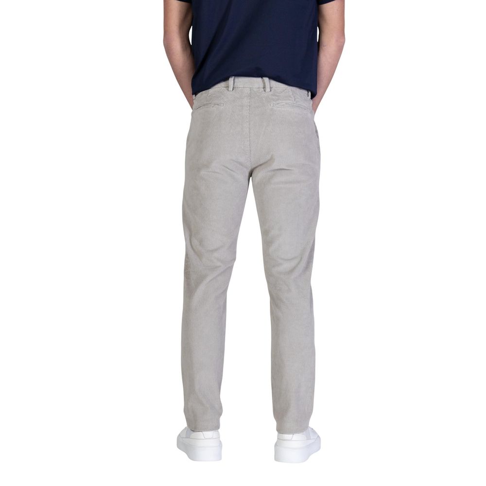 Pantalon décontracté gris en coton Borghese