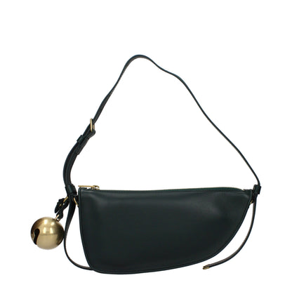 Borsa a tracolla in pelle verde Burberry