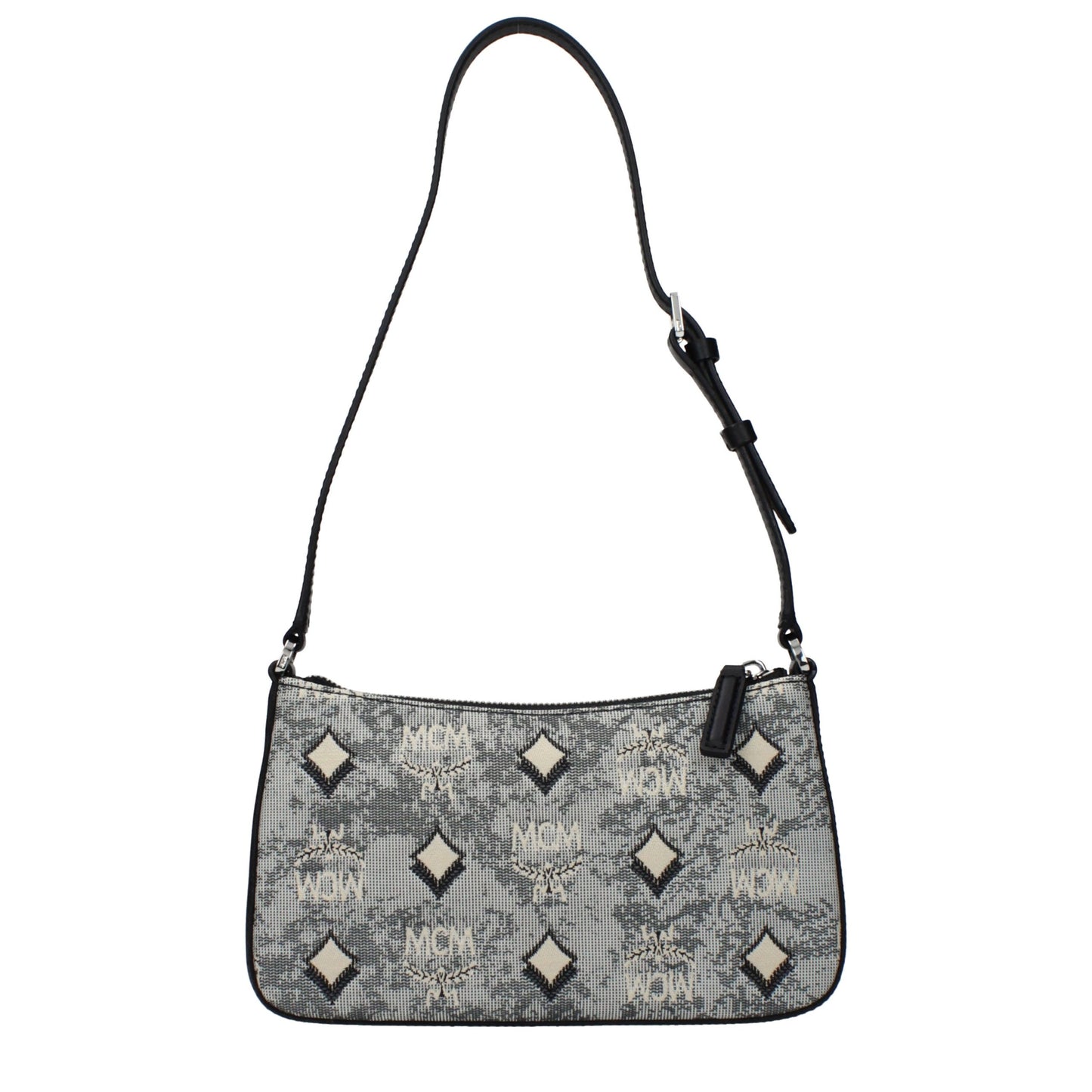 Borsa a tracolla MCM in tessuto grigio