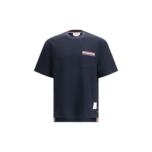 T-shirt Thom Browne in cotone blu