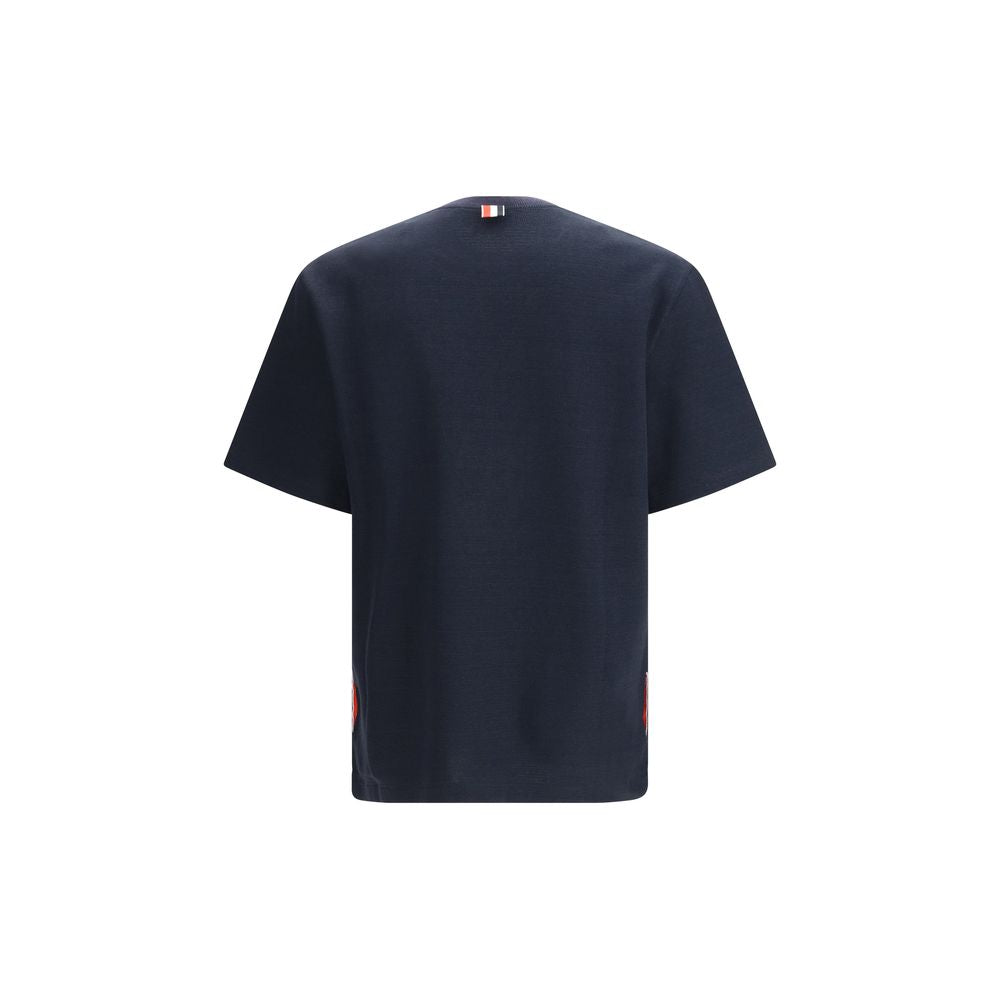 T-Shirt Blu in Cotone Thom Browne