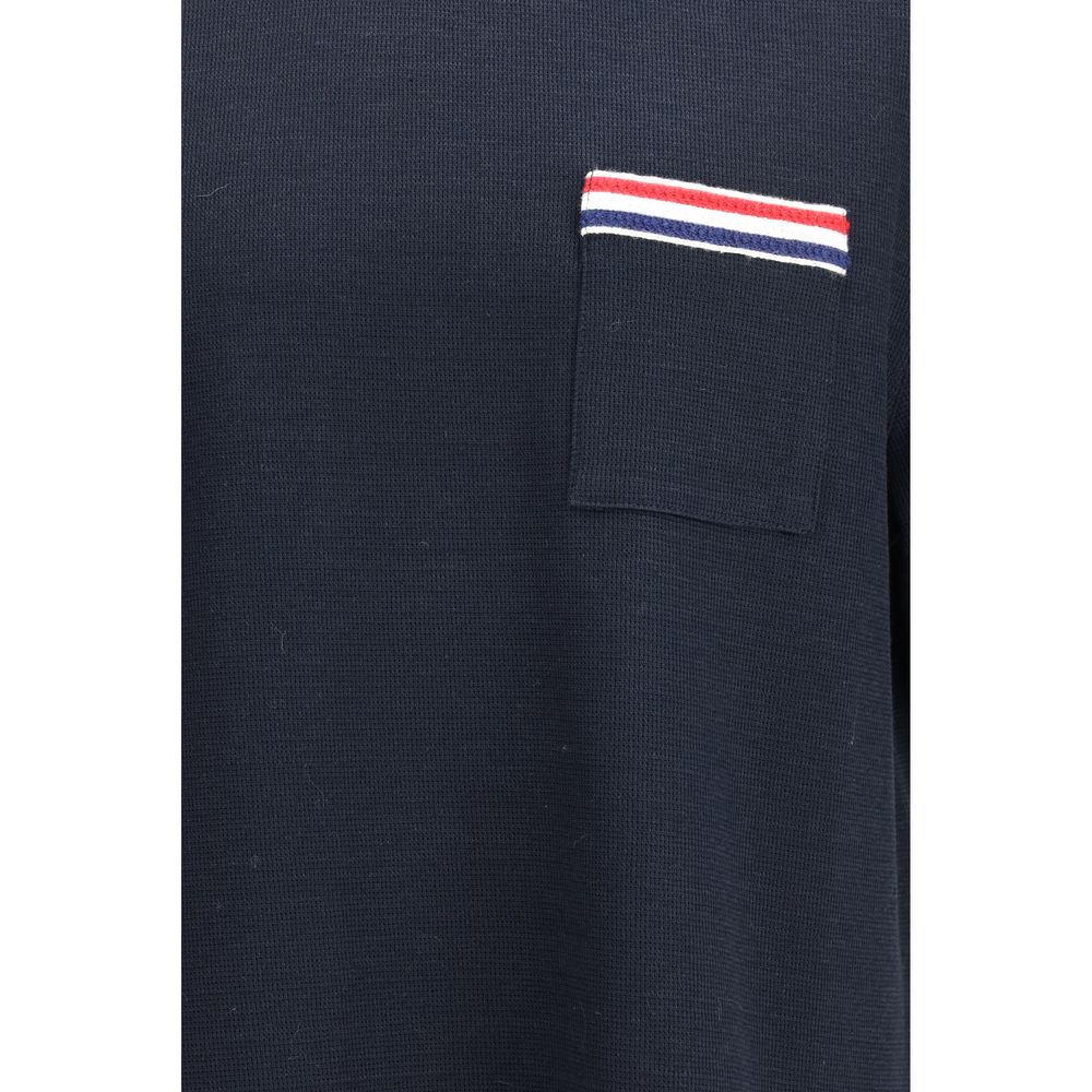 T-Shirt Blu in Cotone Thom Browne