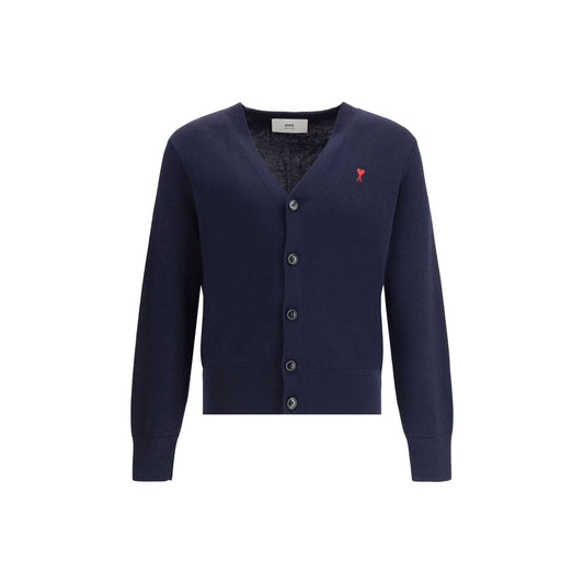 Cardigan Ami Paris in lana blu Oves Aries