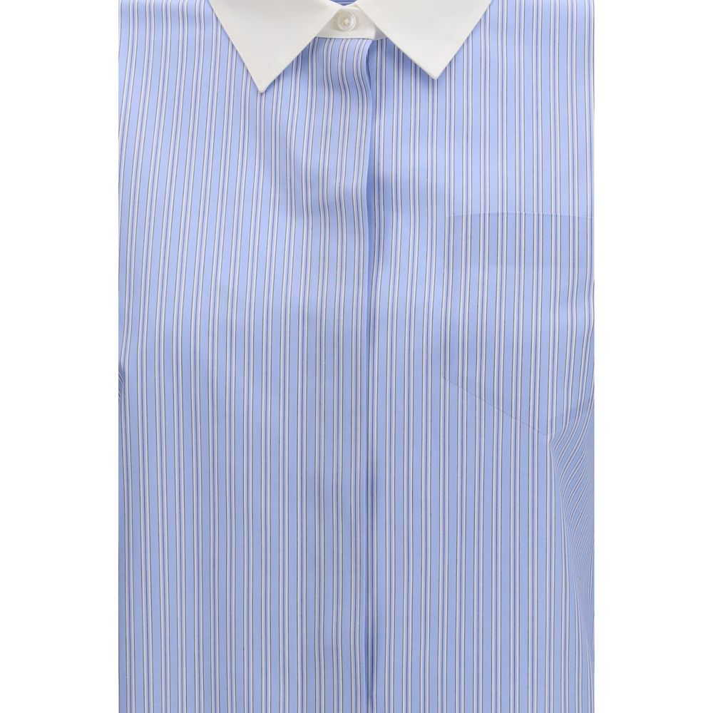 Chemise en coton à motifs bleue Tory Burch