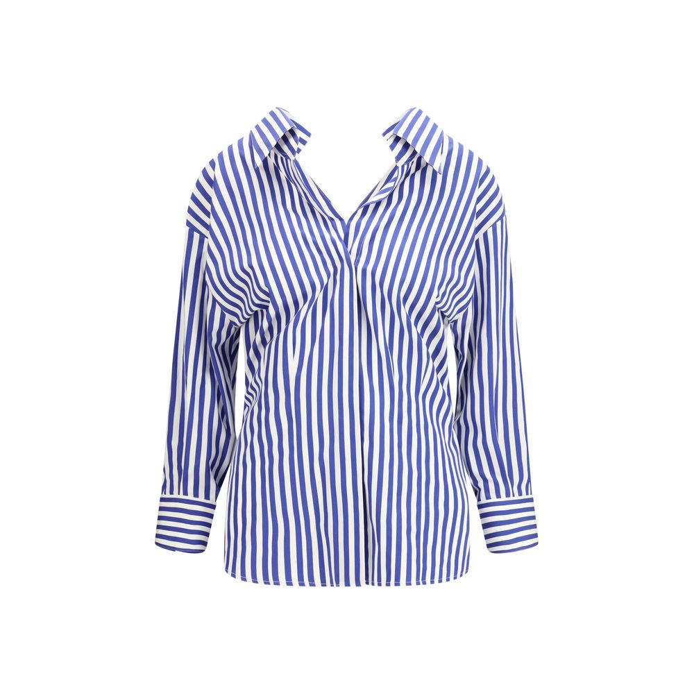 Chemise à motifs en coton bleu Givenchy