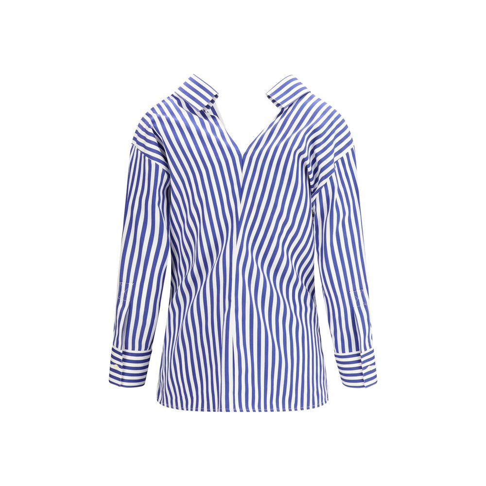 Chemise à motifs en coton bleu Givenchy