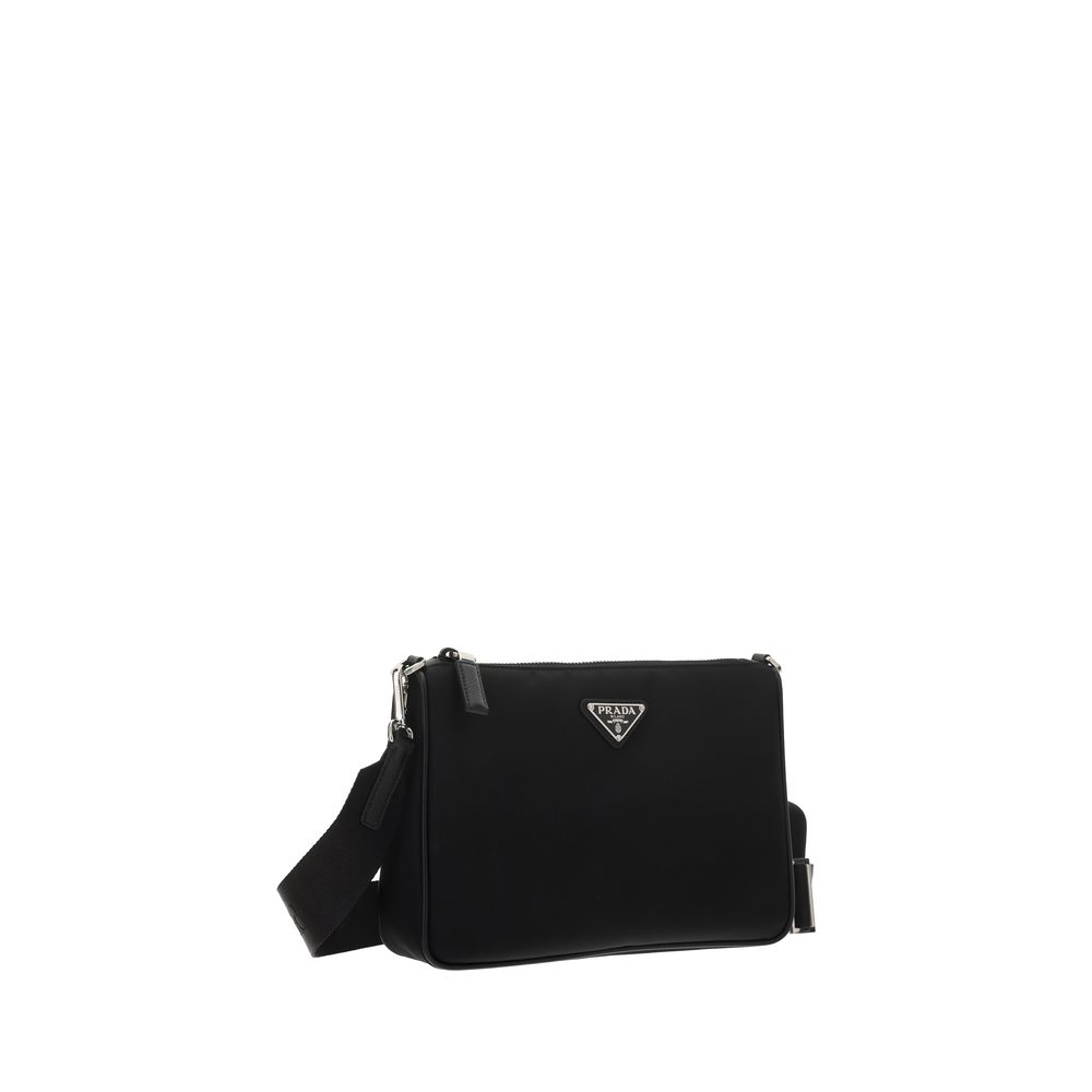 Sac bandoulière Prada en polyamide recyclé noir