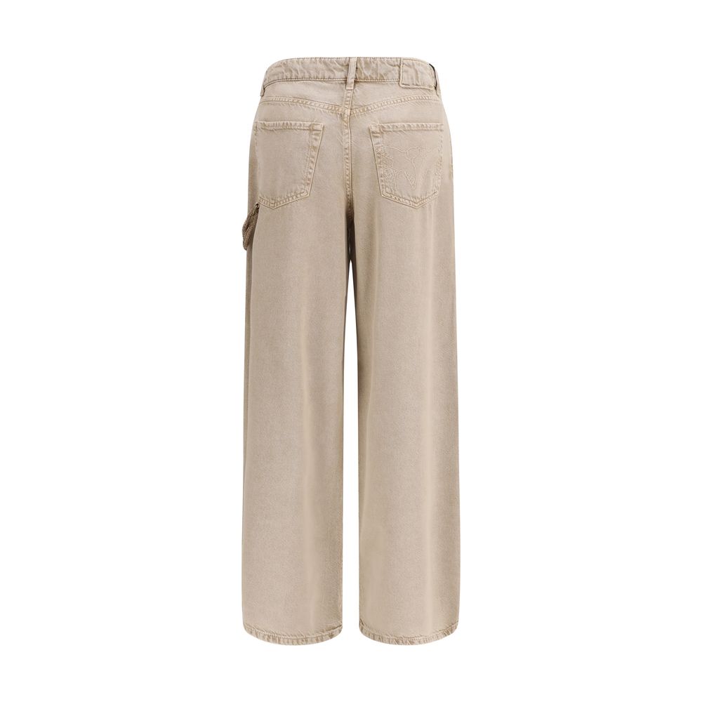PINKO Jean coupe décontractée en coton beige