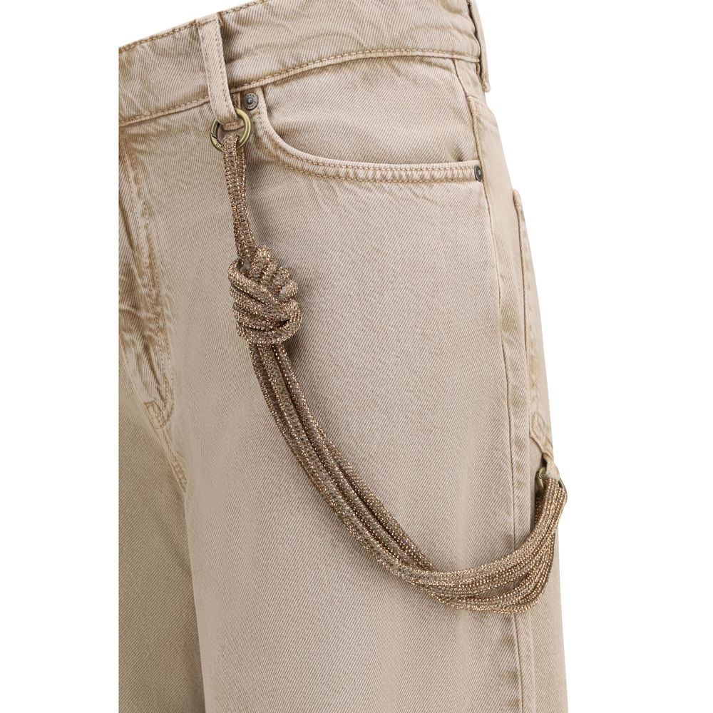 PINKO Jean coupe décontractée en coton beige