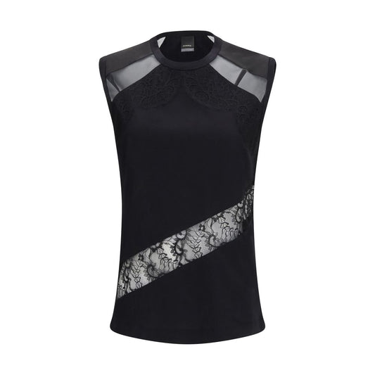 T-shirt nera in cotone PINKO