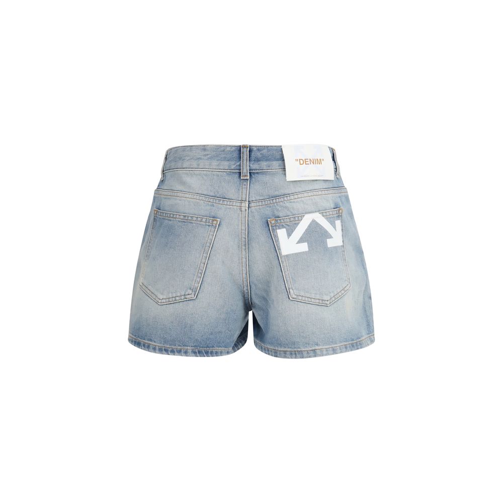 Shorts Bermudas en coton bleu Off-White