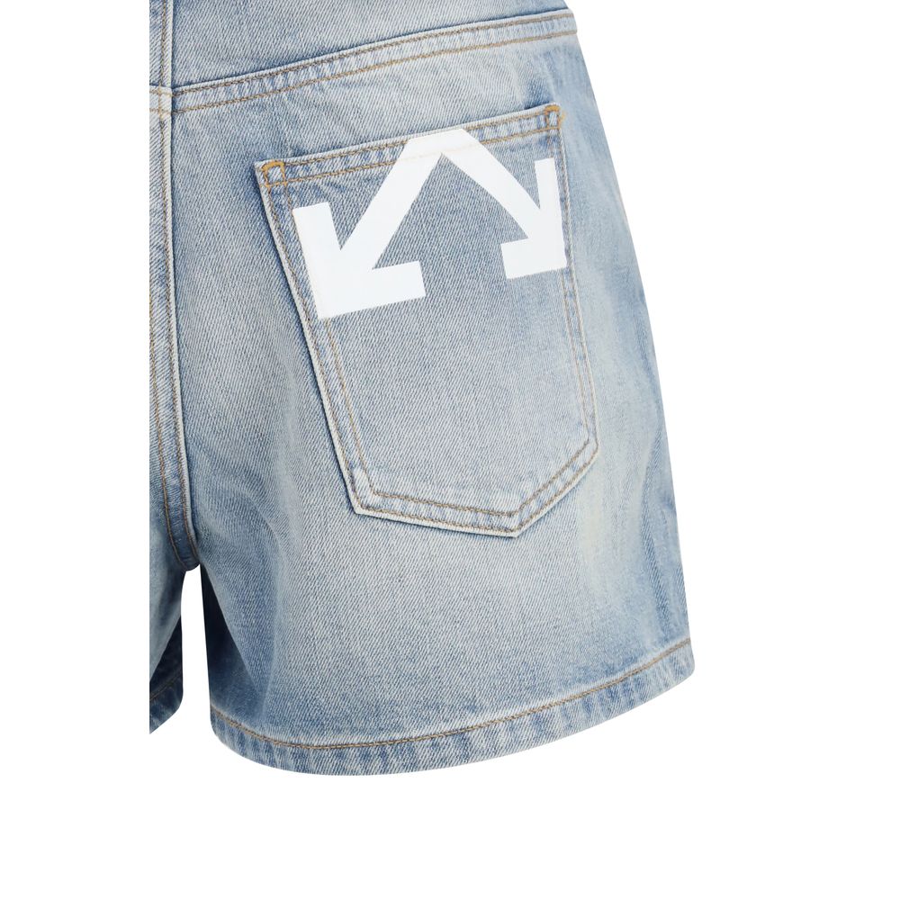 Shorts Bermudas en coton bleu Off-White