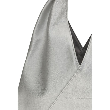 Sac à main MM6 en polyéthylène argenté