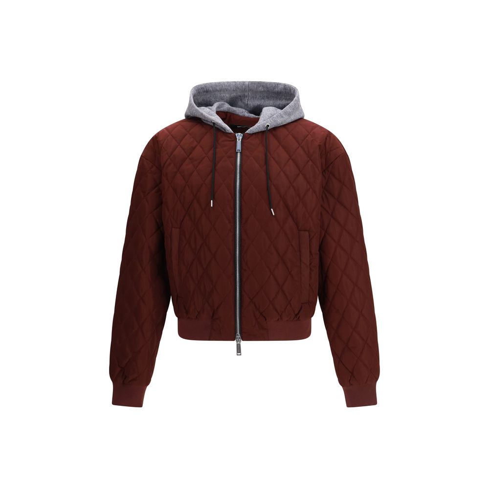Bomber Dsquared² in tessuto bordeaux