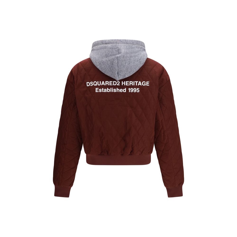 Bomber Dsquared² in tessuto bordeaux