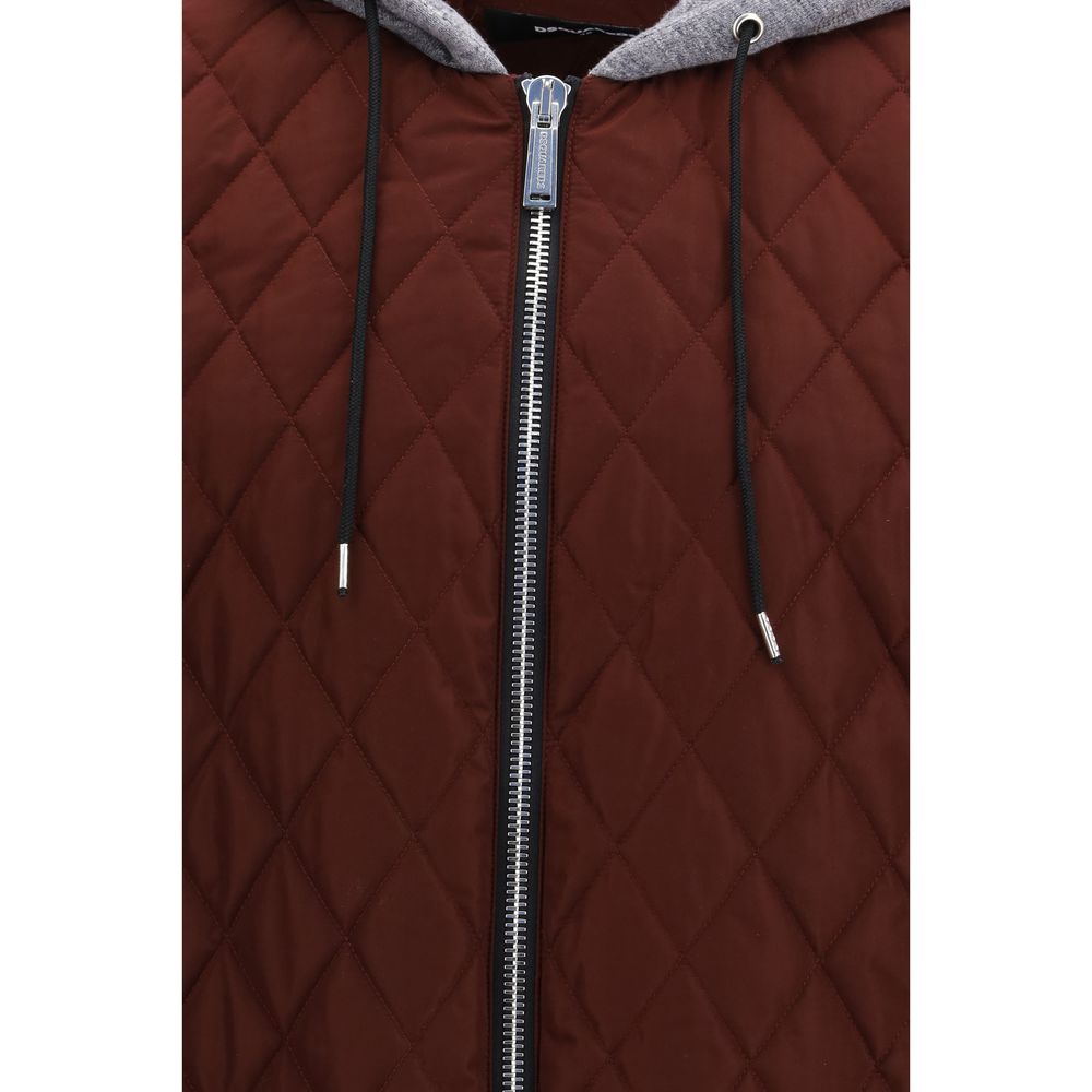 Bomber Dsquared² in tessuto bordeaux