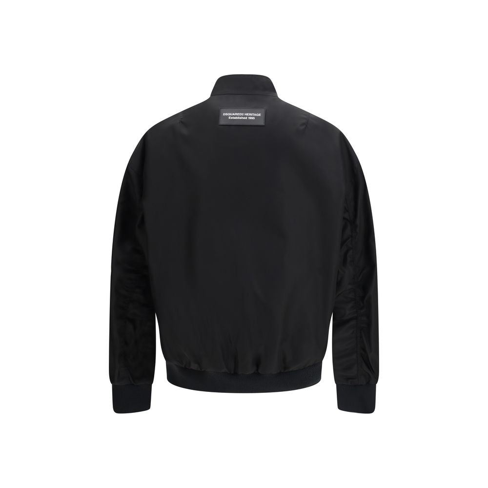 Bomber Dsquared² in poliammide nera