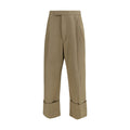 Pantaloni casual in cotone beige Thom Browne