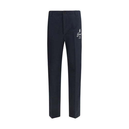 Pantaloni casual Gucci in cotone blu