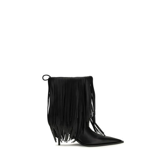 Stivaletti Balenciaga Bos Taurus in pelle di vitello nera