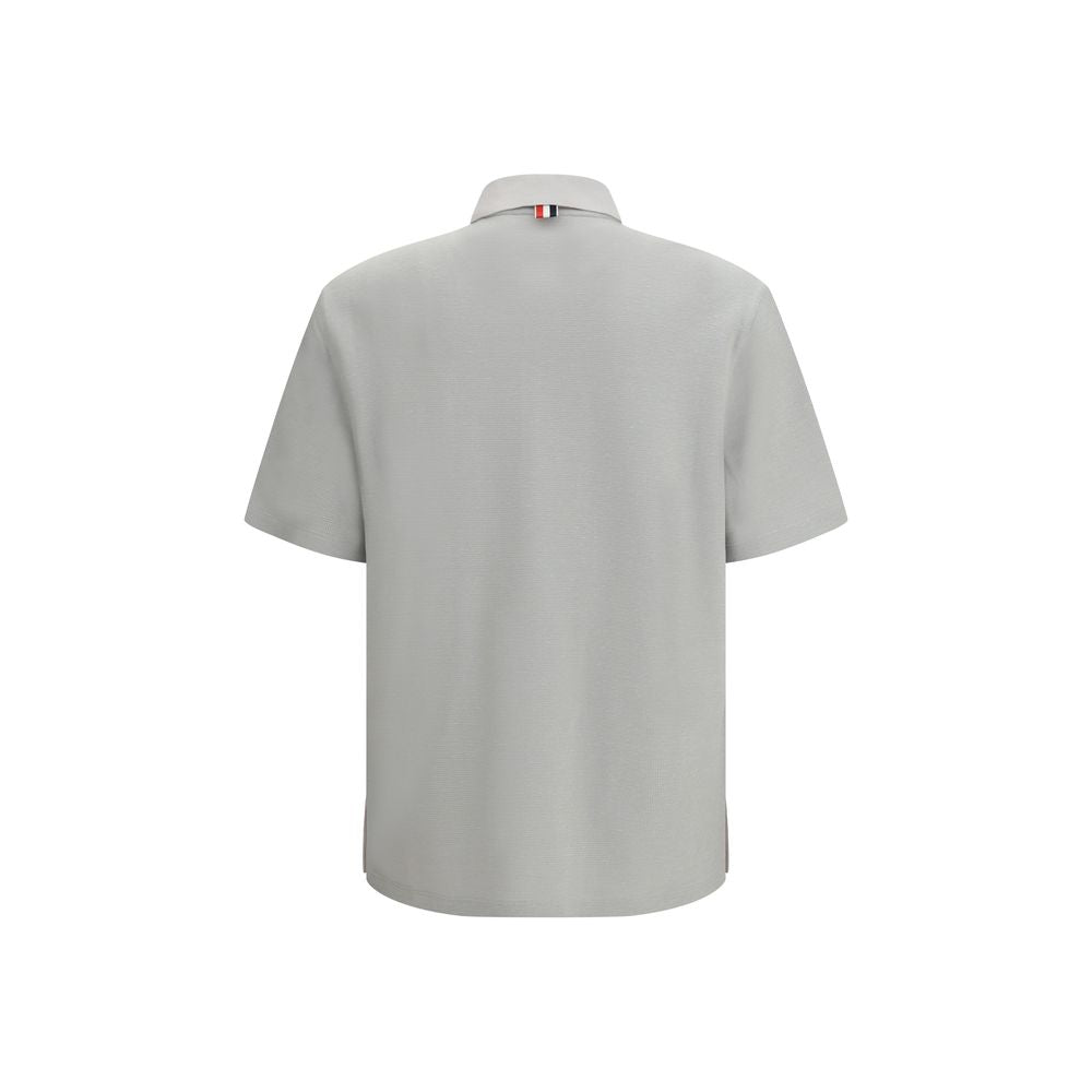 Thom Browne Gray Cotton Polo Shirt