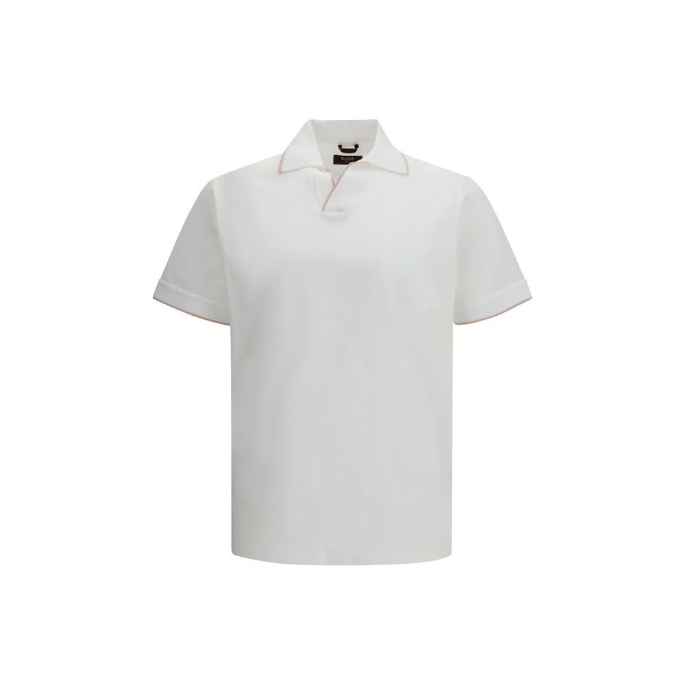 Polo en Coton Blanc MooRER