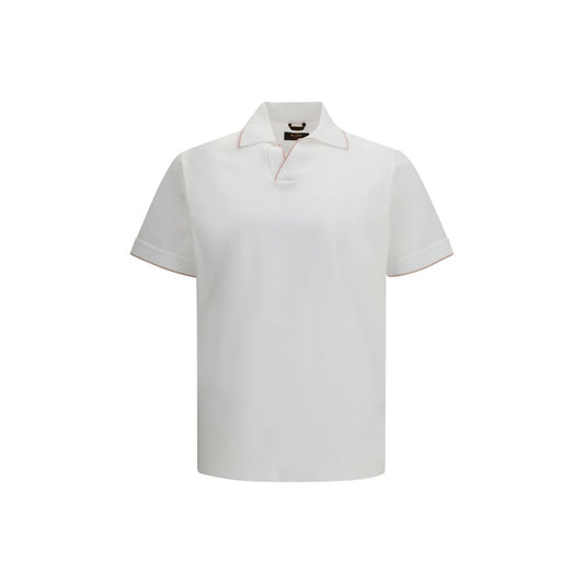 Polo MooRER in cotone bianco